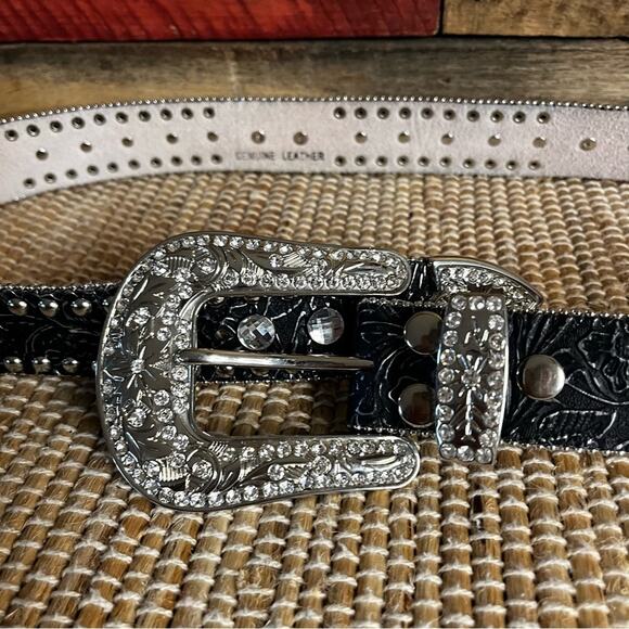 Blazin Roxx Black Jeweled Belt Size Medium - Picture 4 of 13
